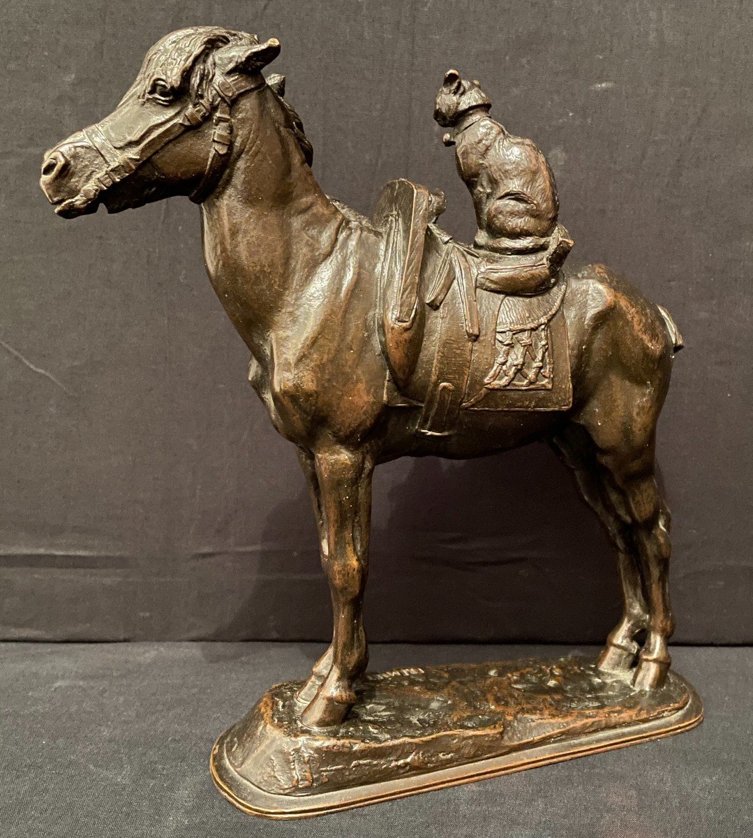 Bronze Statue The Horse Of Saltimbanque By Frémiet Nineteenth Century-photo-3