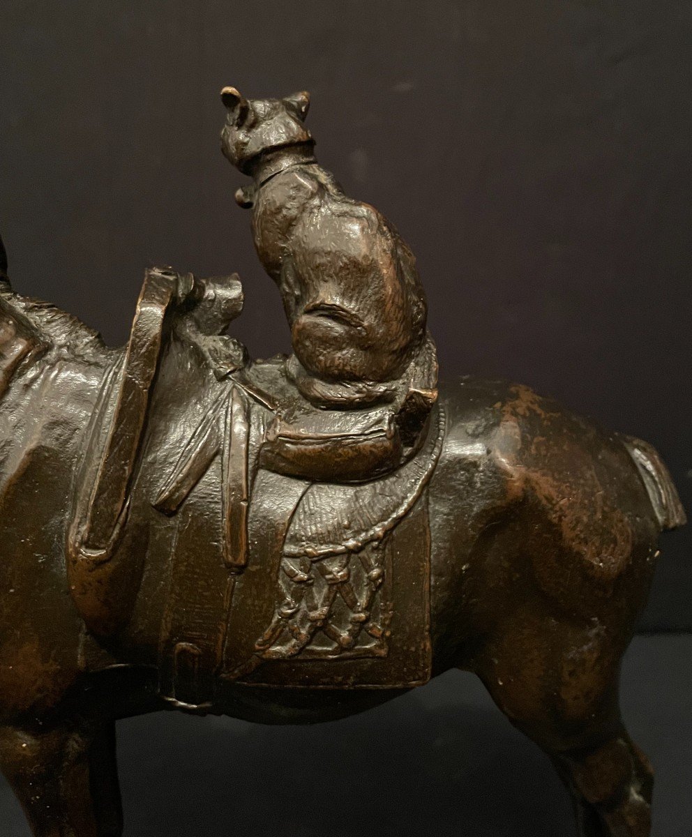 Bronze Statue The Horse Of Saltimbanque By Frémiet Nineteenth Century-photo-2