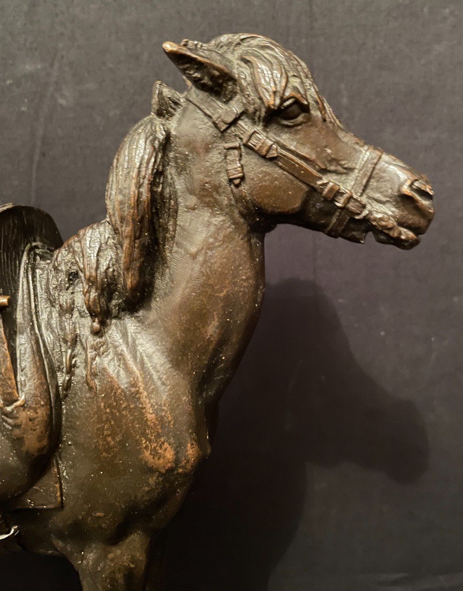 Bronze Statue The Horse Of Saltimbanque By Frémiet Nineteenth Century-photo-4