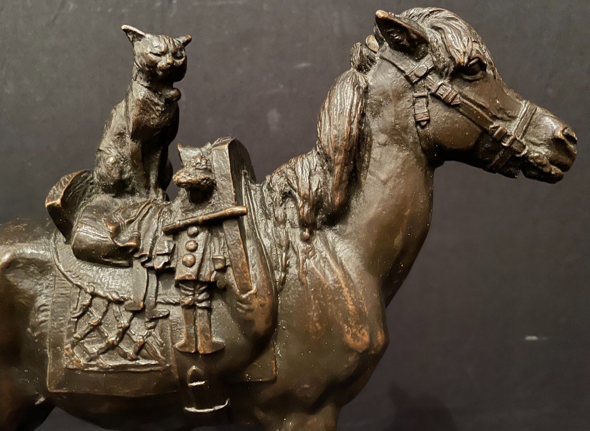 Bronze Statue The Horse Of Saltimbanque By Frémiet Nineteenth Century-photo-6
