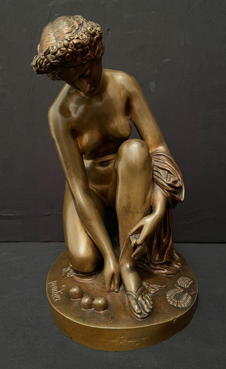 Bronze Statue La Toilette d'Atalante By James Pradier Susse Founder Nineteenth Century-photo-2