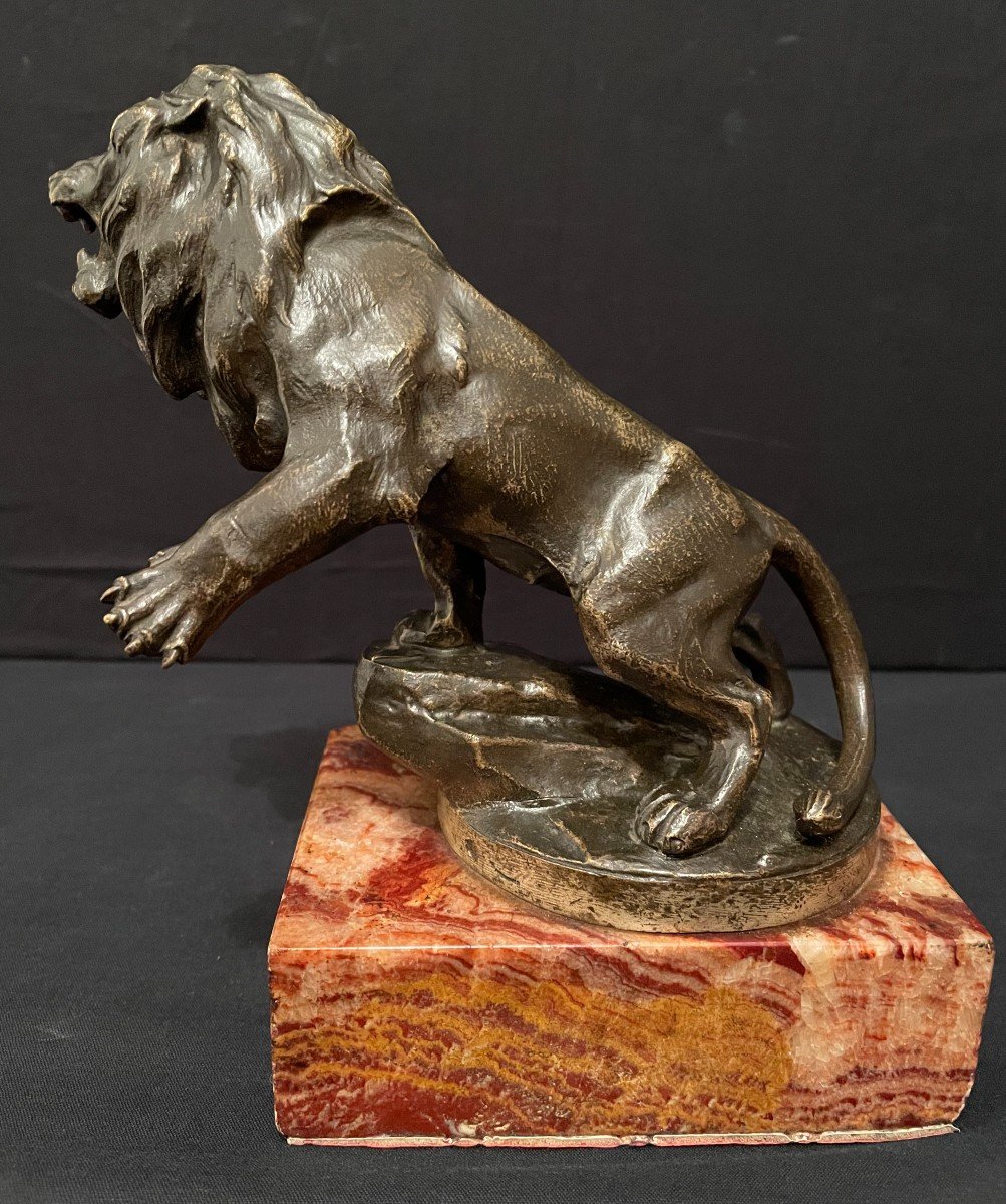 Mascotte Bronze Lion Peugeot par MARX-photo-3