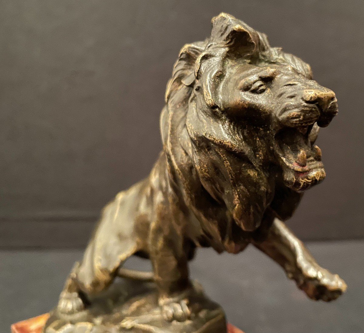 Mascotte Bronze Lion Peugeot par MARX-photo-1