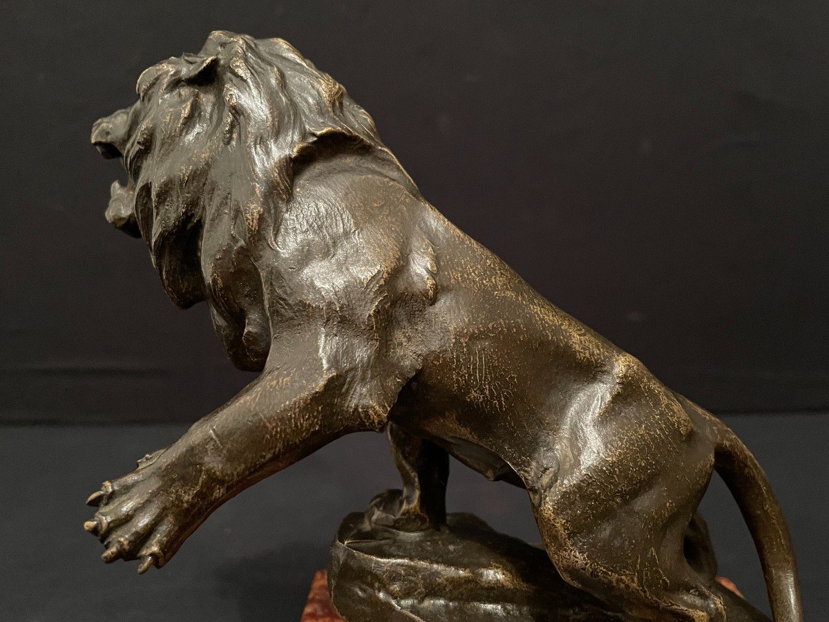 Mascotte Bronze Lion Peugeot par MARX-photo-4