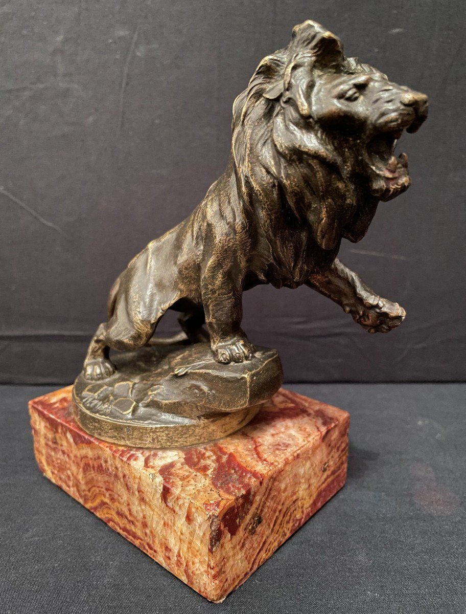 Mascotte Bronze Lion Peugeot par MARX