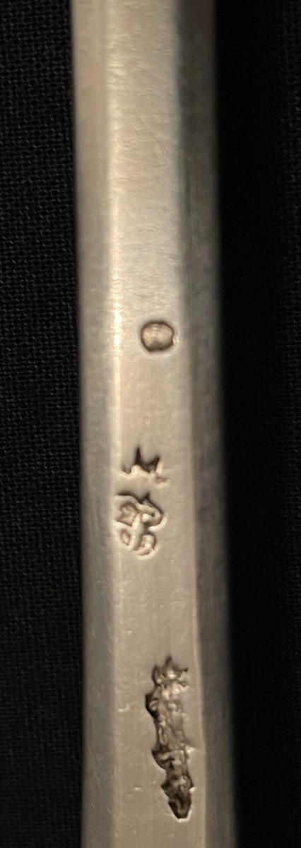 Luçon Stew Spoon Solid Silver Uniplat Model 32 Cm 18th Century-photo-8