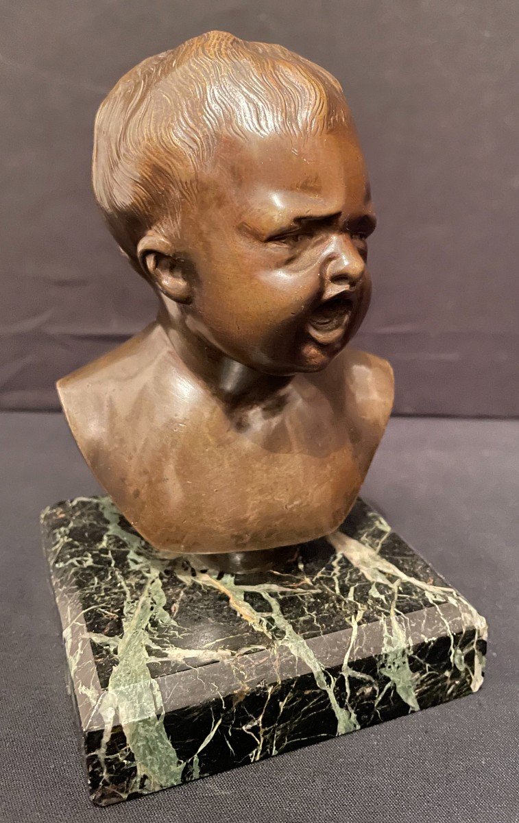 Bronze Jean Qui Pleure After Houdon 15 Cm Cast Iron XIXth Century-photo-2