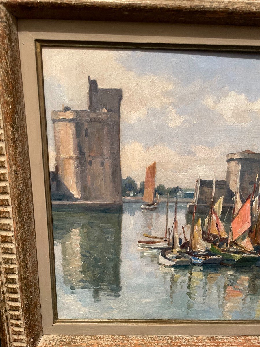 Tableau Port De La Rochelle Par Christian Couillaud-photo-3