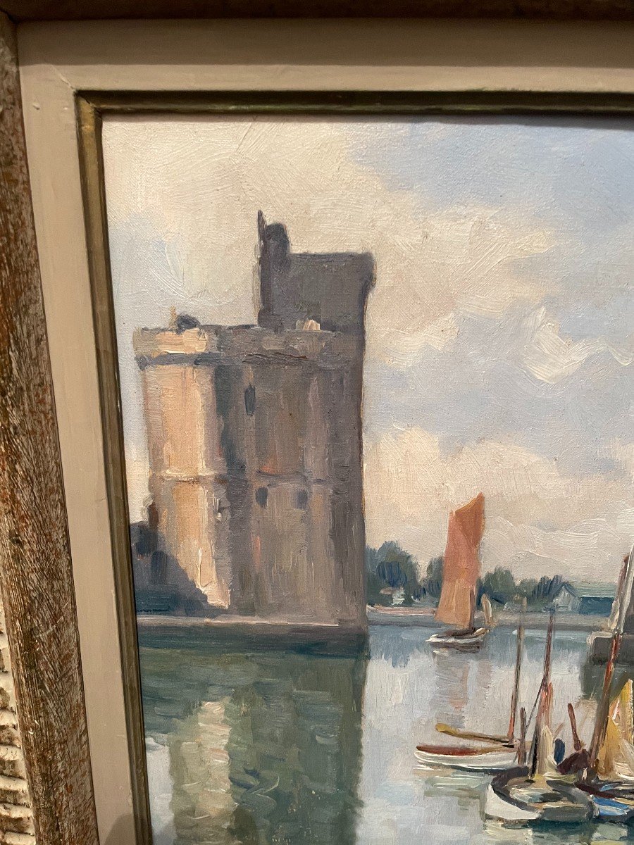 Tableau Port De La Rochelle Par Christian Couillaud-photo-3