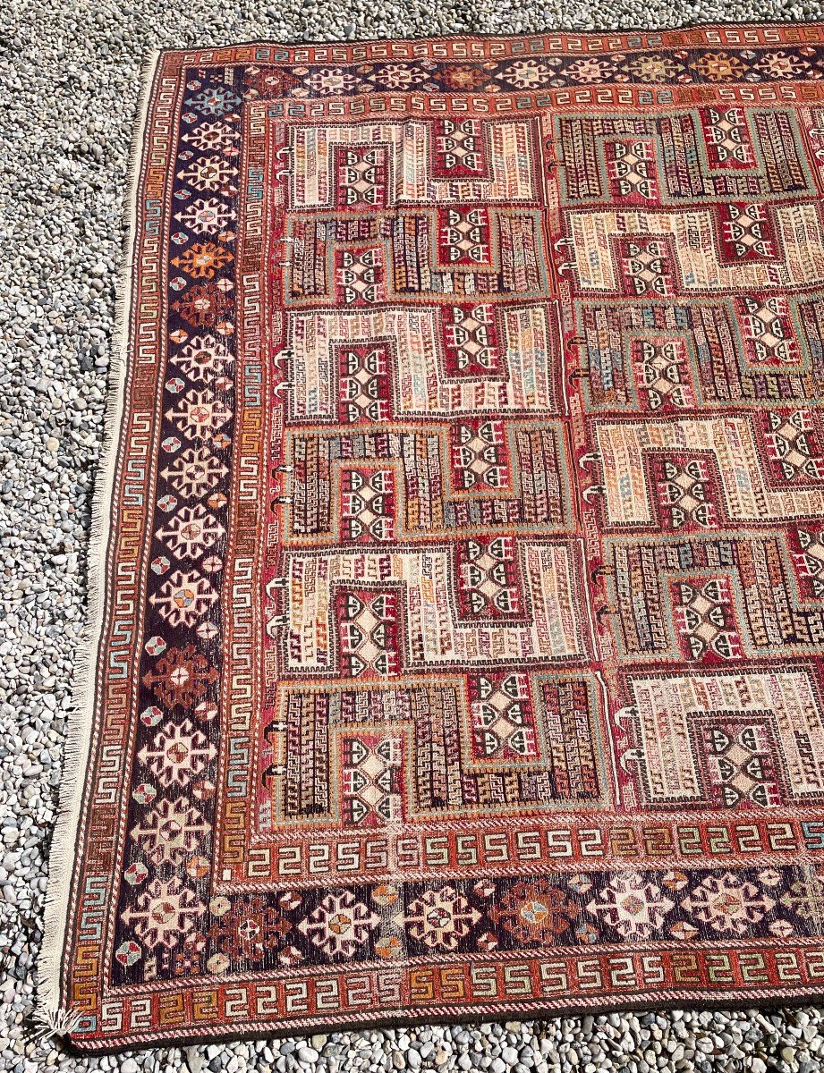 Large Kurdish Rug Handmade Late 20th Century-photo-1