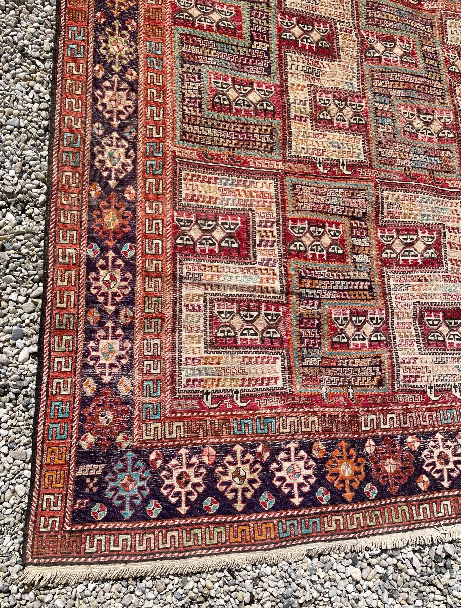 Large Kurdish Rug Handmade Late 20th Century-photo-6