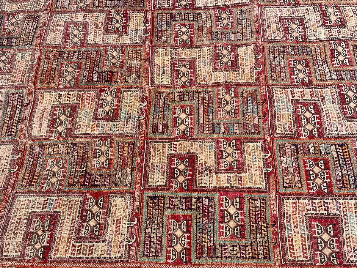 Large Kurdish Rug Handmade Late 20th Century-photo-7