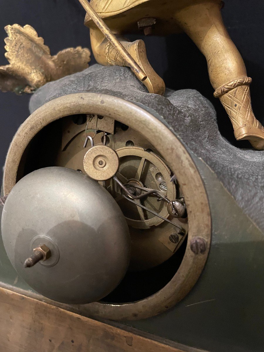 Scottish Gilt Bronze Clock In Arms Restoration Period 1830-photo-7