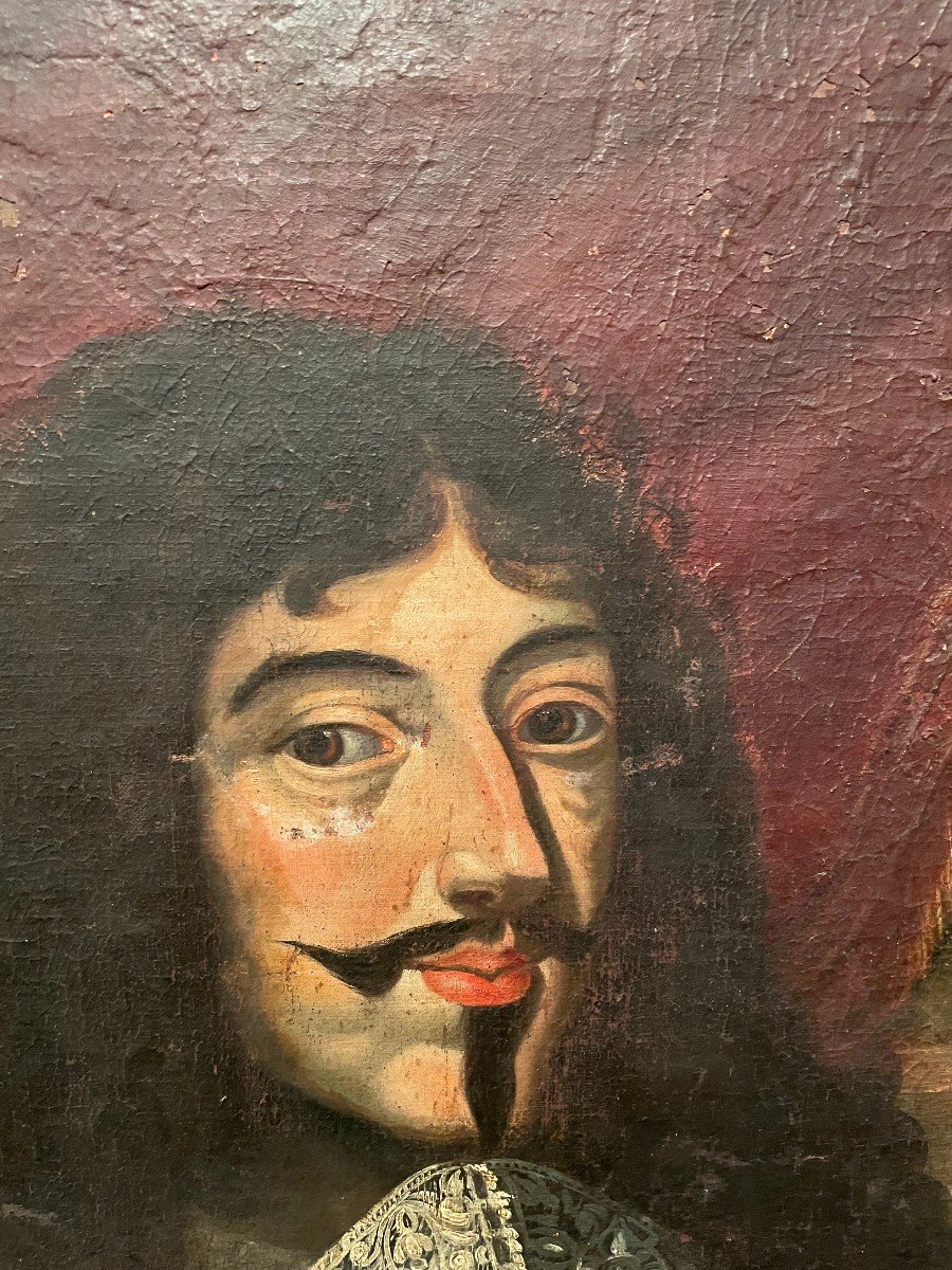 Tableau Portrait Louis XIII En Armure Époque XVIIIème-photo-6