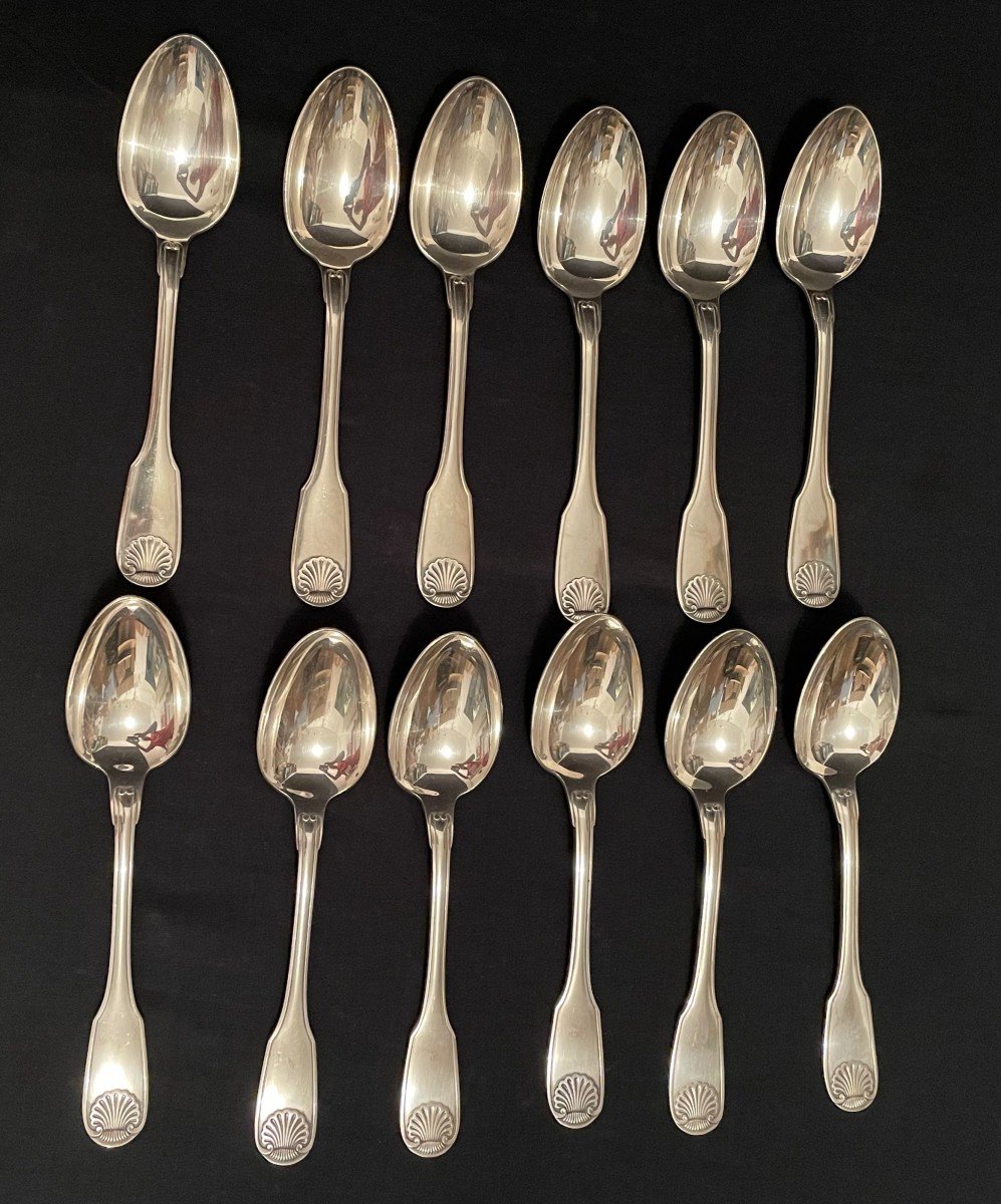 Christofle Cutlery Set 37 Pieces Model Vendôme Shell-photo-4