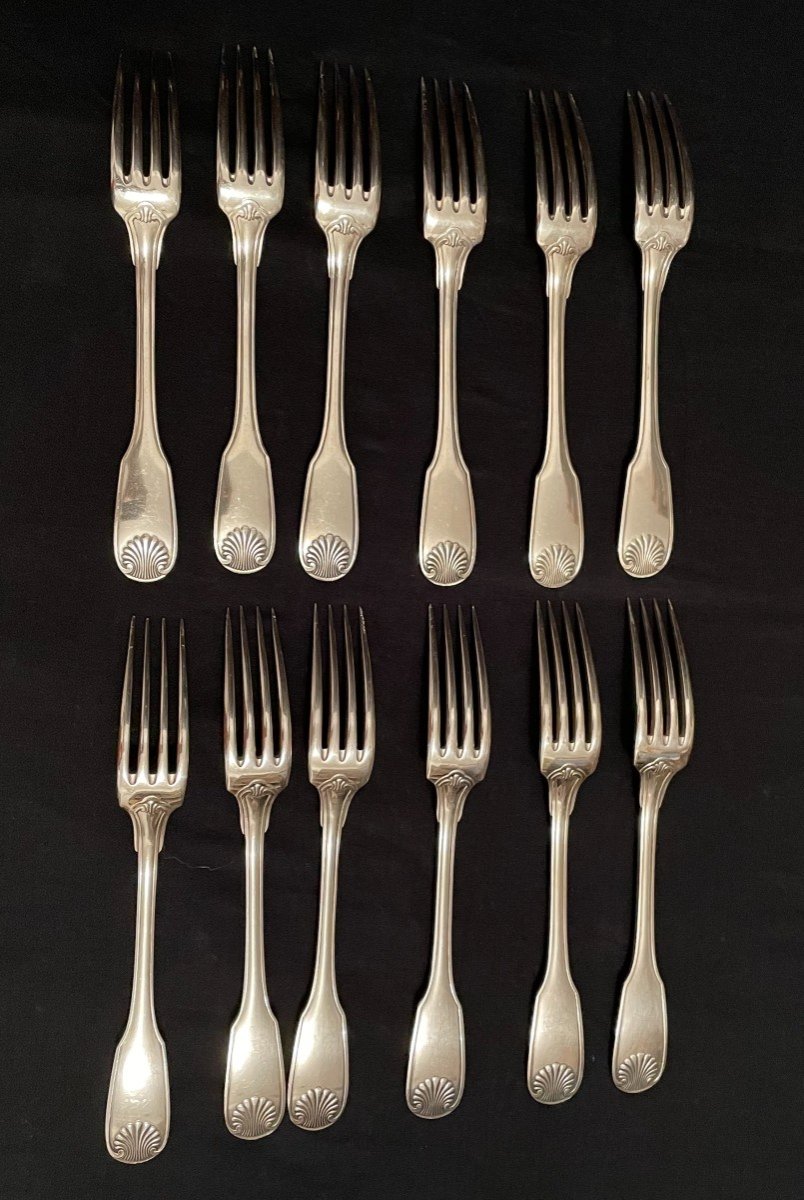 Christofle Cutlery Set 37 Pieces Model Vendôme Shell-photo-3