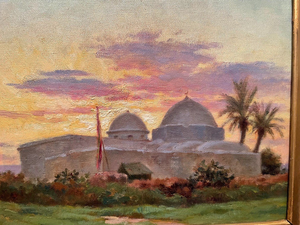 Orientalist Painting View Of Tunis In 1909 By Roslin-photo-2
