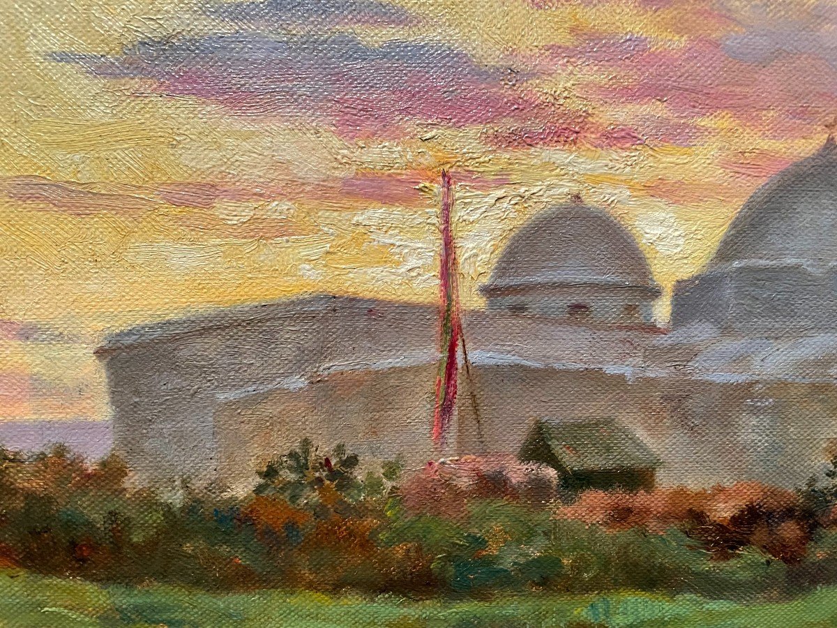 Orientalist Painting View Of Tunis In 1909 By Roslin-photo-3