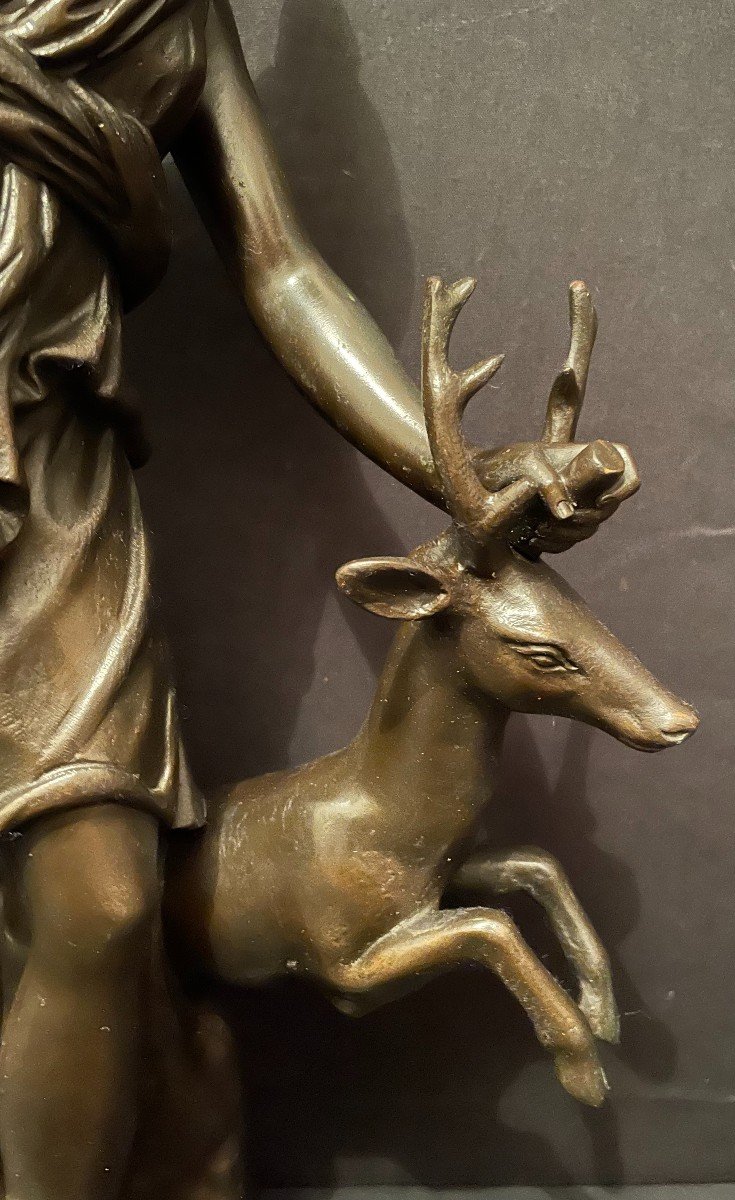 Bronze Diane De Versailles Cast XIXth Louvre Museum-photo-3