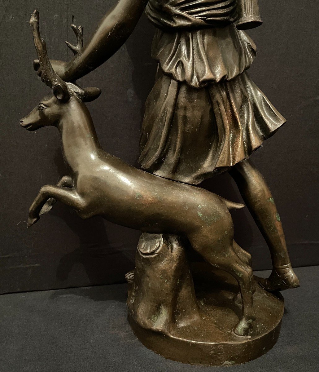 Bronze Diane De Versailles Cast XIXth Louvre Museum-photo-3