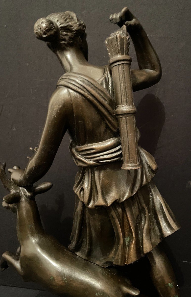 Bronze Diane De Versailles Cast XIXth Louvre Museum-photo-4