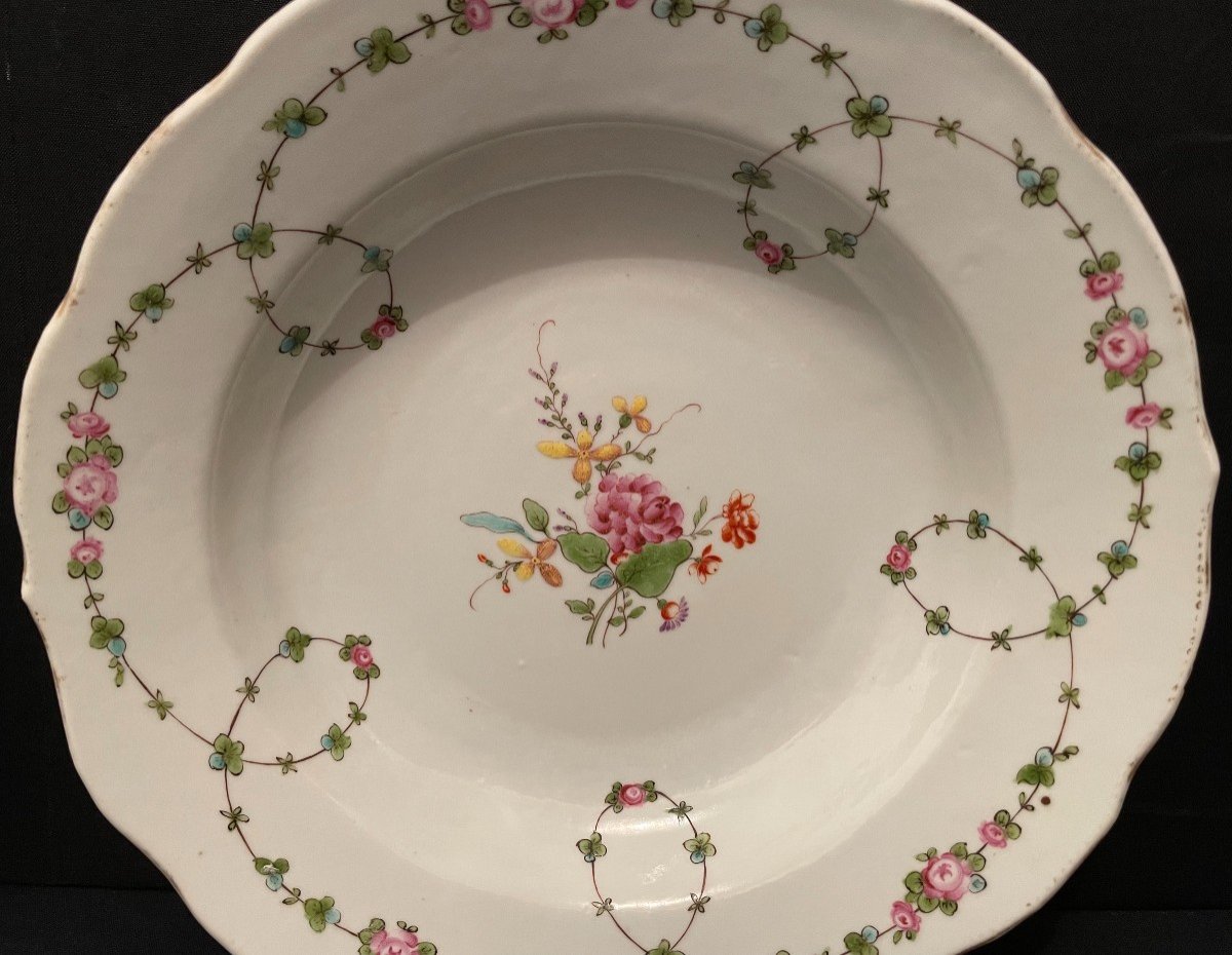 Venise Cozzi Paire d'Assiettes Porcelaine époque XVIIIème-photo-2