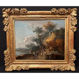 De Loutherbourg Painting Landscape Shepherd And His Herd  Eighteenth Century