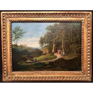 Painting Country Wedding Scene In The Renaissance Late Eighteenth Century