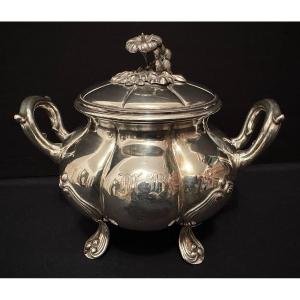 Sterling Silver Sugar Bowl With Bindweed By Jean Veyrat 19th Century