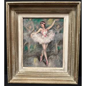 Painting The Ballerinas By Marcel Bloch Early 20th Century