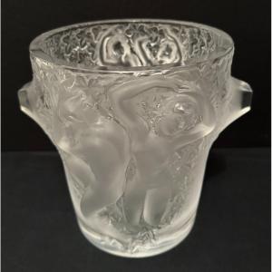 Seau à Champagne Lalique En Cristal Modèle Ganymède