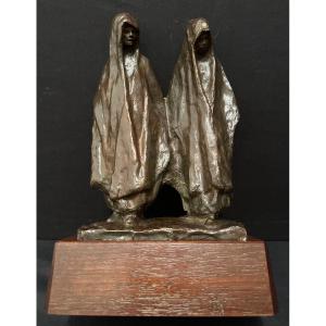Bronze Orientaliste Les Deux Mauresques Par Rachel Lucy HAUTOT