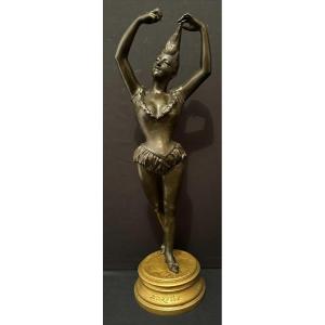 Bronze Femme Du Cirque Suzette Par Nicolas Meyer Fin  XIXème