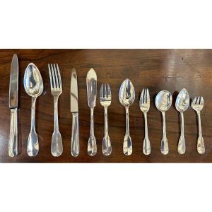Housewife Solid Silver Uniplat Model 178 Pieces Goldsmith Hénin & Cie Late 19th Century