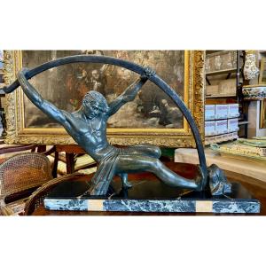 Dimitri Chiparus importante sculpture Art Déco l'âge du bronze  1925 91 cm