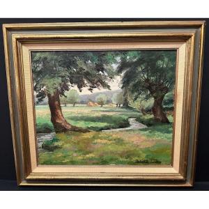 Paulémile PISSARRO tableau paysage le ruisseau