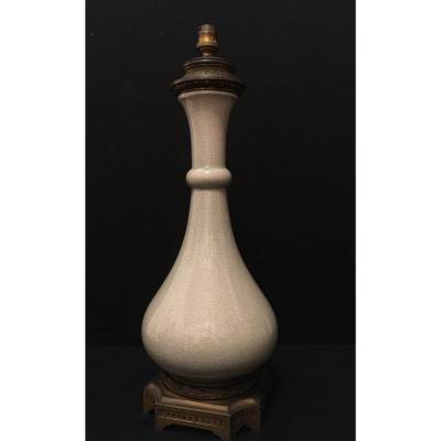 Vase Chine En Porcelaine Céladon Craquelée XIXème