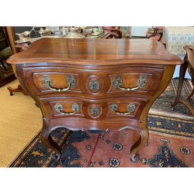  Commode Louis XV La Rochelle Meuble De Port   Acajou Et Gaïac époque XVIIIème