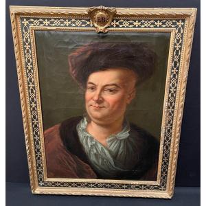 Tableau Portrait Homme Au Bonnet XIXème