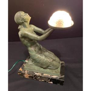 Le Faguays And  Daum Art Deco Night Light The Offering