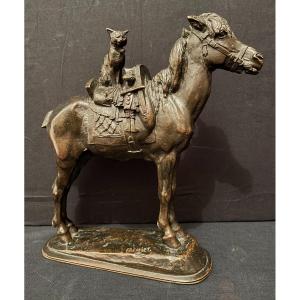 Bronze Statue The Horse Of Saltimbanque By Frémiet Nineteenth Century