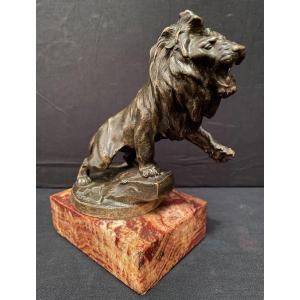 Bronze Lion Peugeot Mascot By  Marx