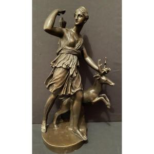 Bronze Diane De Versailles Fonte XIXème Musée Du Louvre