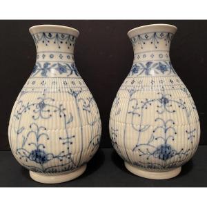 Paire De Vases Porcelaine De Wallendorf Allemagne XIXème