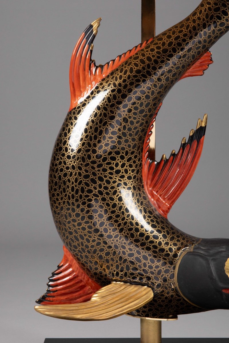 Lamp Decorated With A Japanese Swordfish.-photo-3