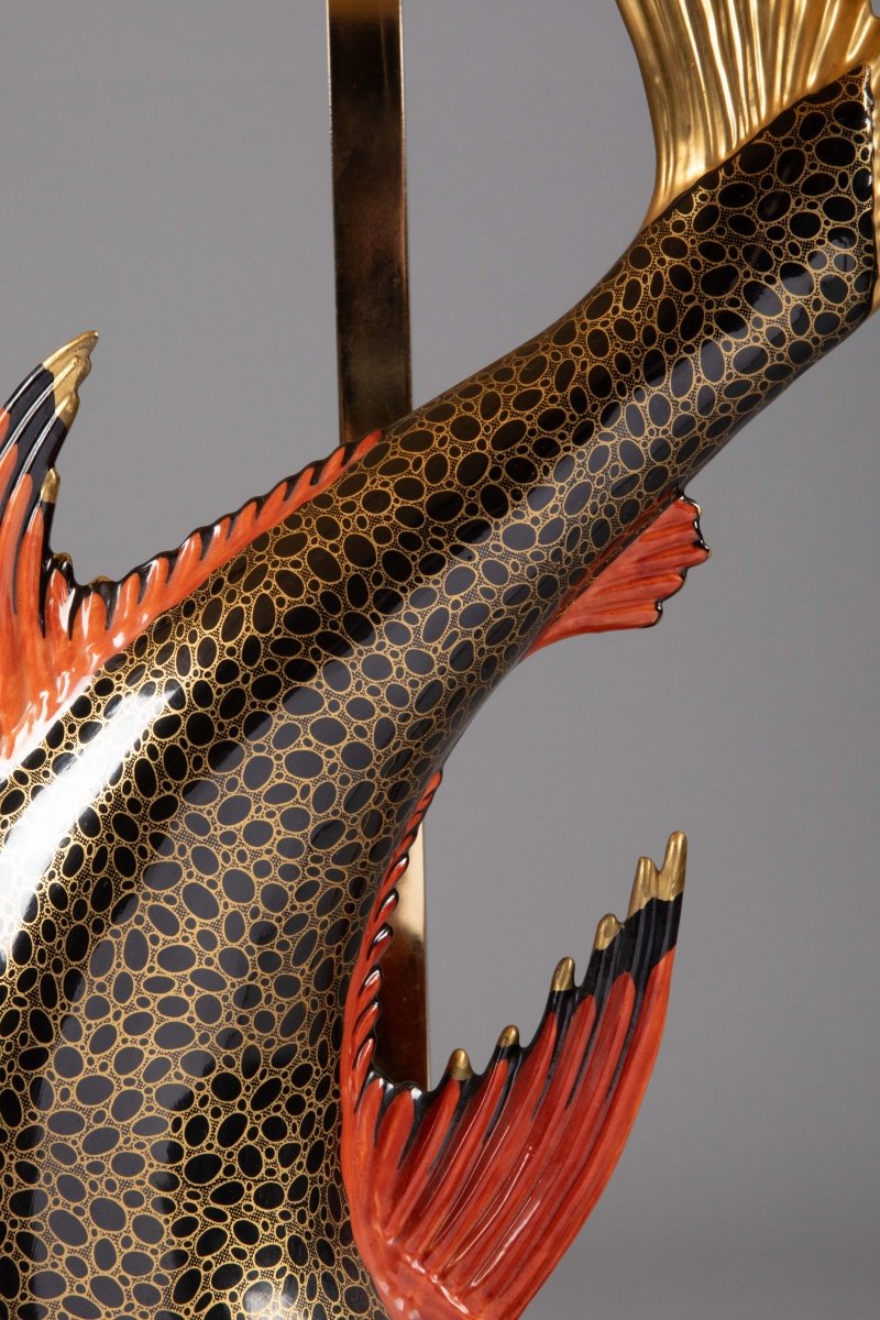 Lamp Decorated With A Japanese Swordfish.-photo-3