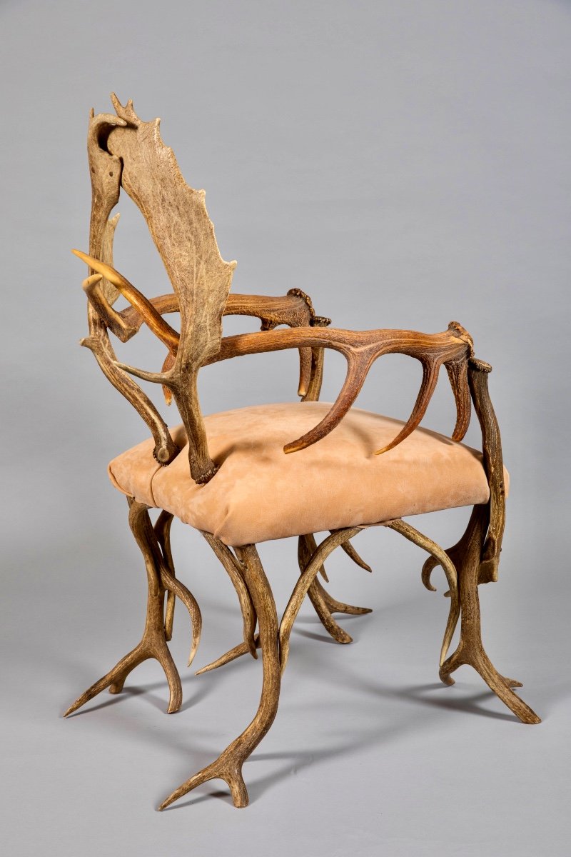 Deer Antler Cabriolet Backrest Armchairs-photo-7