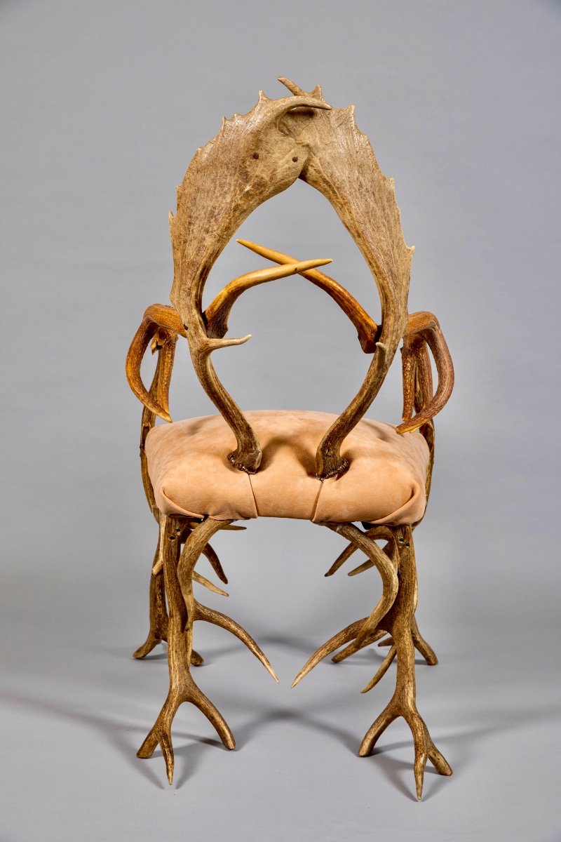 Deer Antler Cabriolet Backrest Armchairs-photo-8