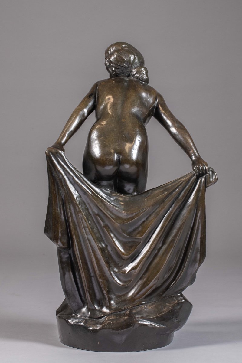Jean Pierre Masier Jeune Femme Nue Au Large Drapé-photo-4