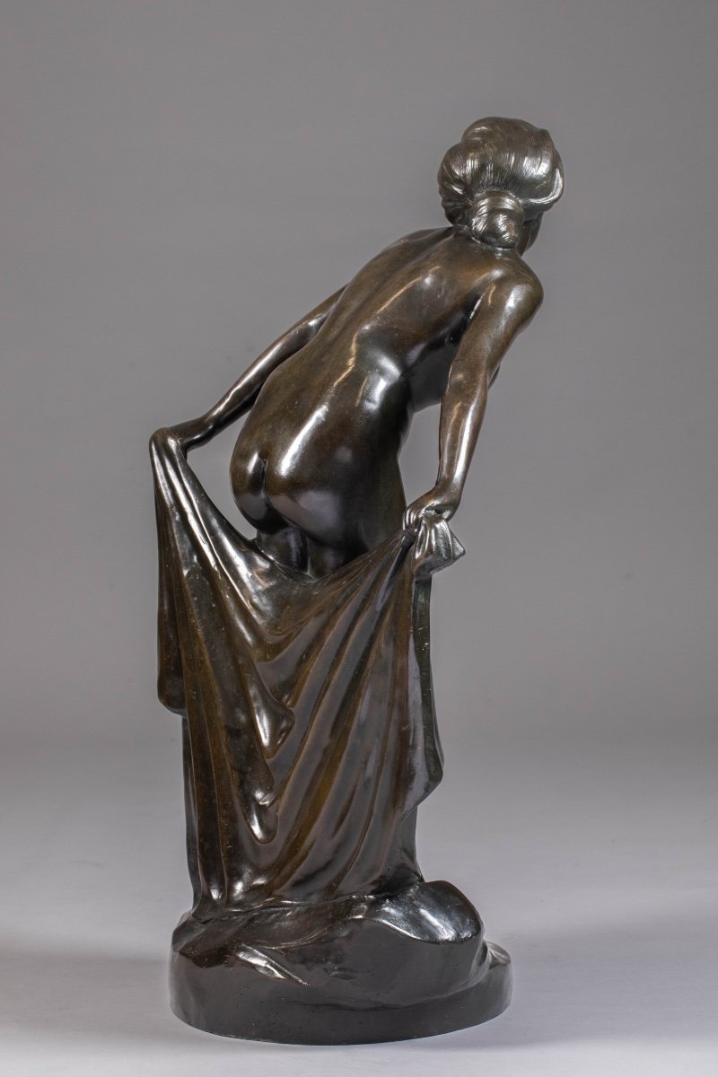Jean Pierre Masier Jeune Femme Nue Au Large Drapé-photo-5
